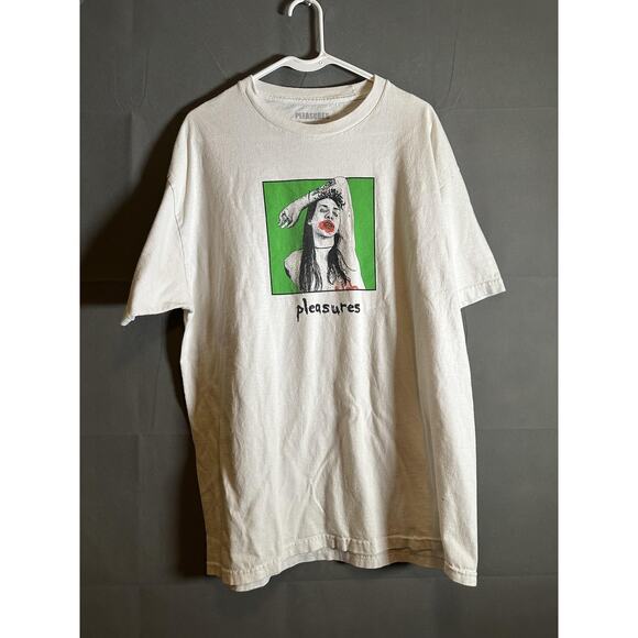 Pleasures Marilyn Manson Shirt Mens Large White Graphic Tee Punk Rock Streetwear - Picture 1 of 5